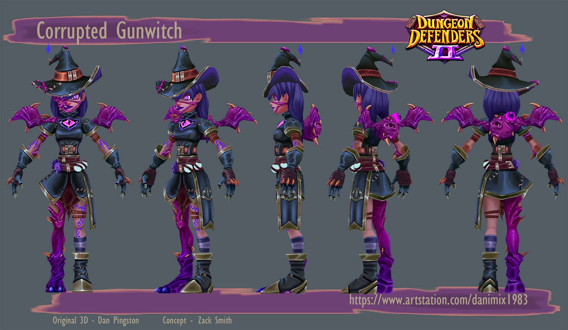 Artstation Corrupted Gunwitch Dungeon Defenders 2 Daniel Diaz Artstation Corrupted Gunwitch Dungeon Defenders 2 Daniel Diaz