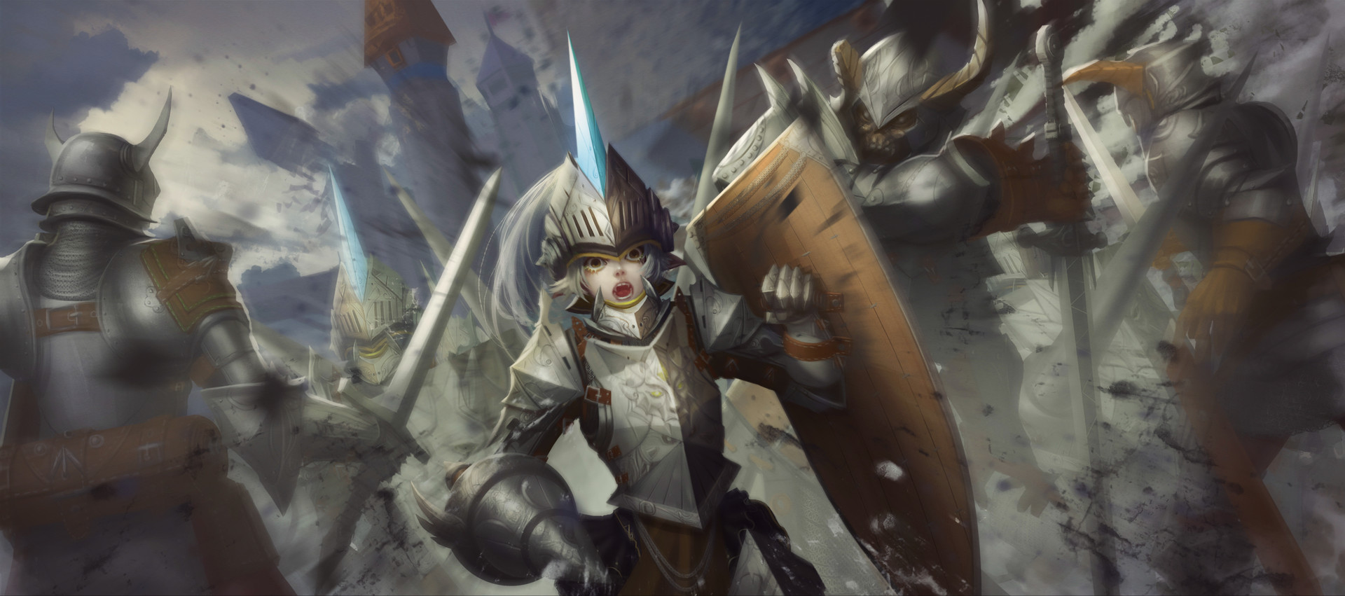 Artstation Armored Loli Warrior Dgs Art
