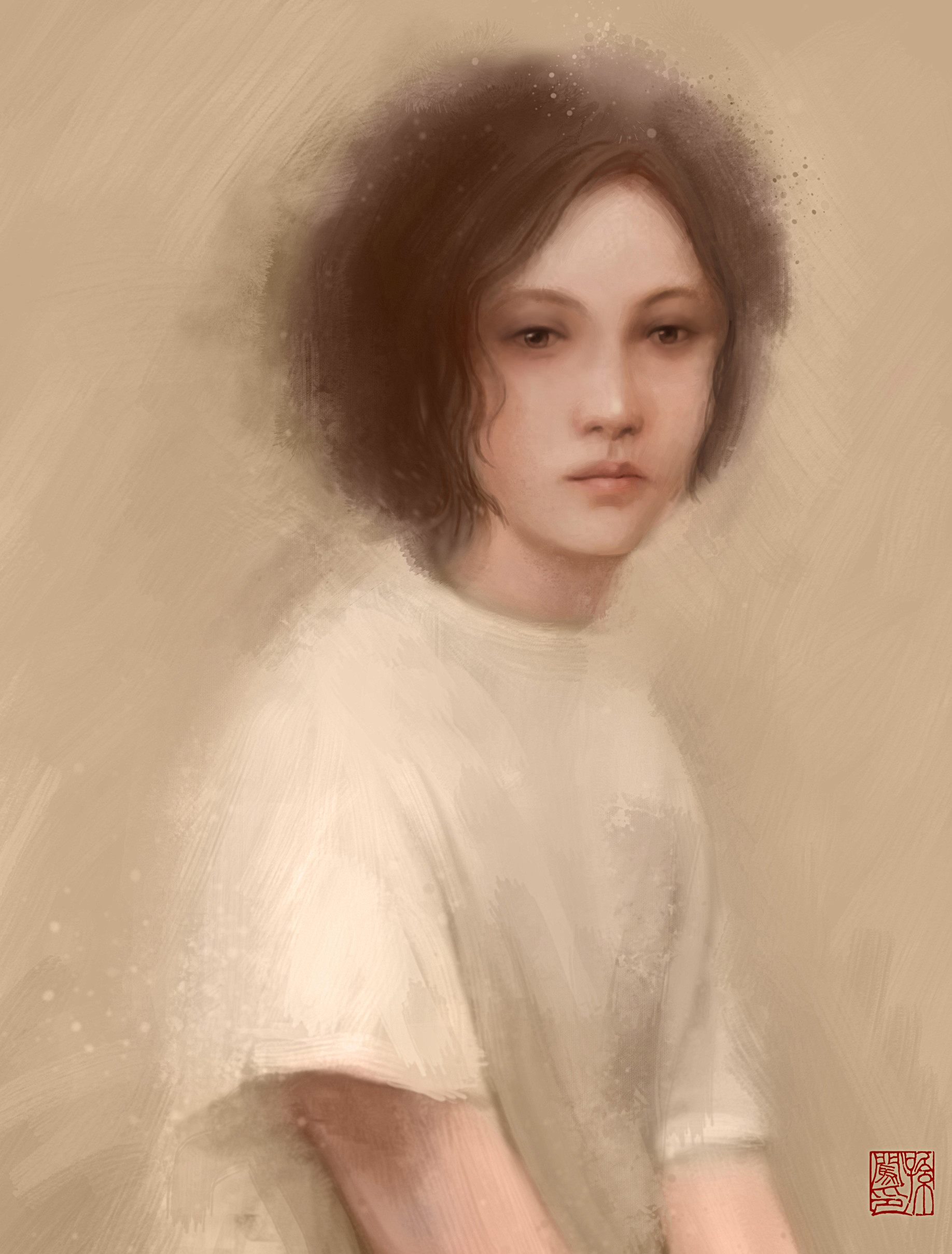 ArtStation Melancholy girl