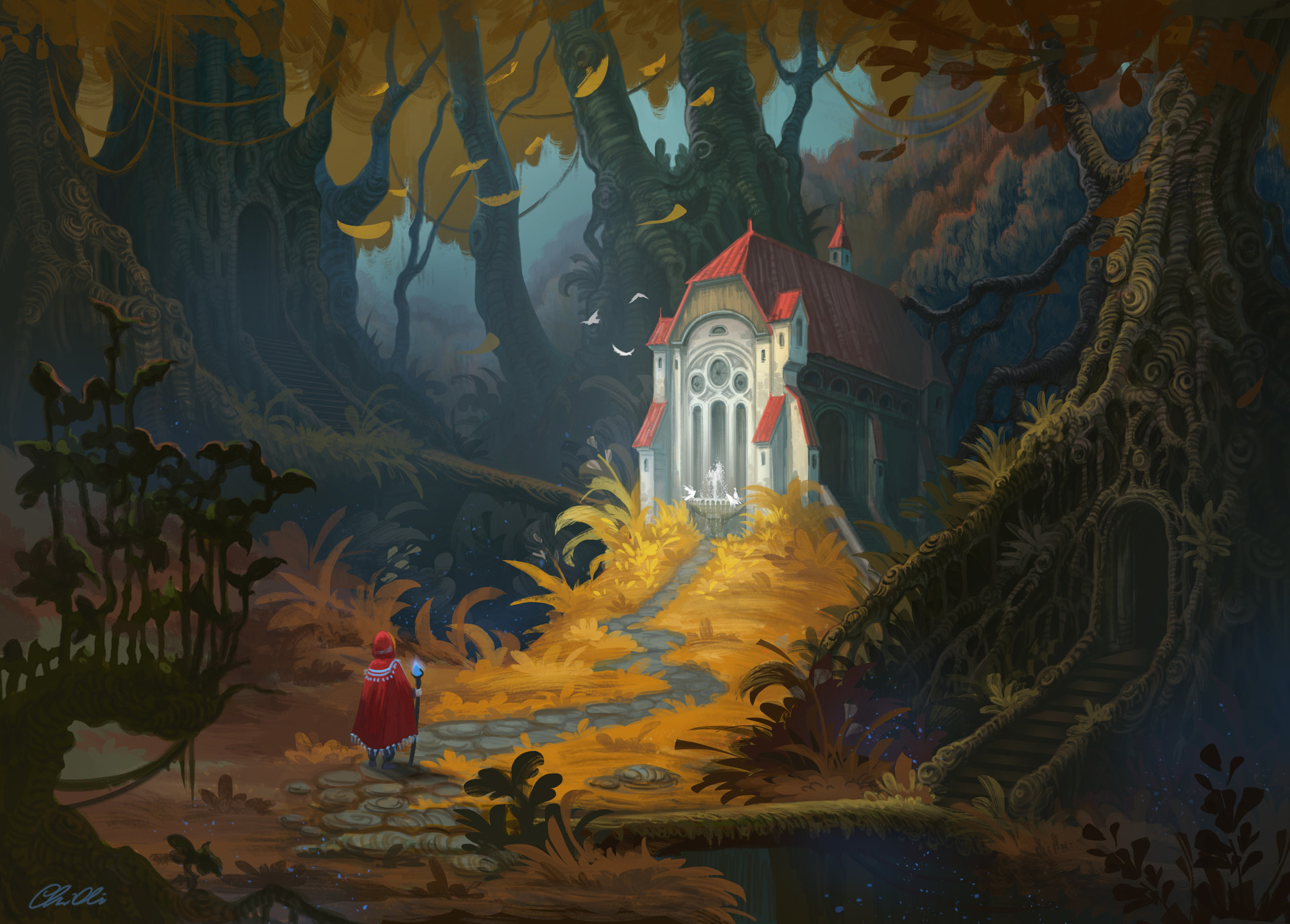 “Mystic Woods” by Olya Chibrikova : r/ImaginaryDwellings