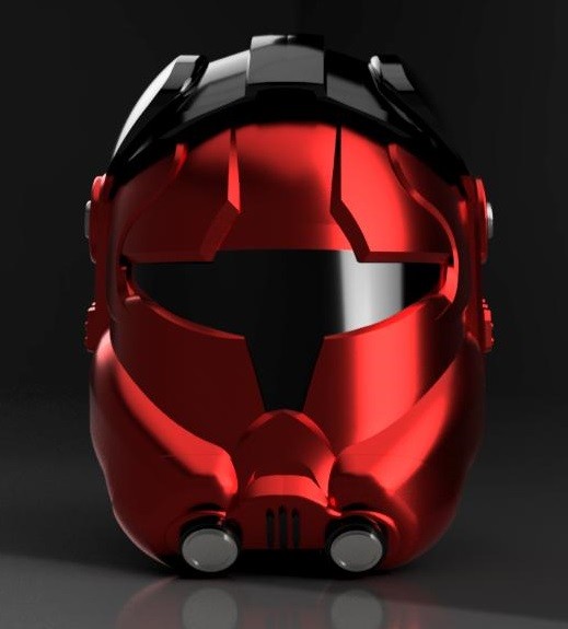 John MacLeod Star Wars Resistance Red Tie Pilot Helmet
