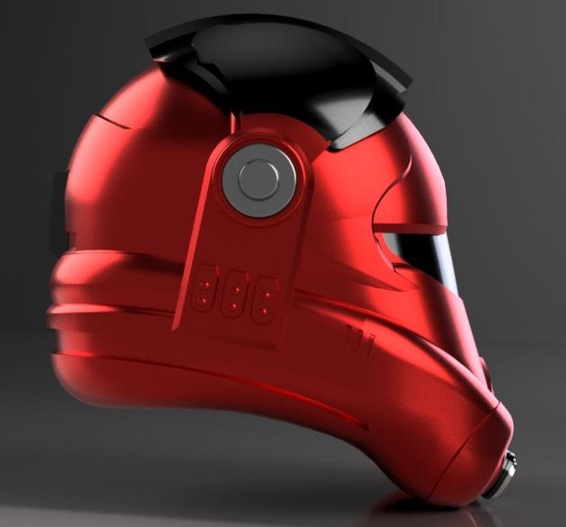 Star Wars Resistance Red Tie Pilot Helmet