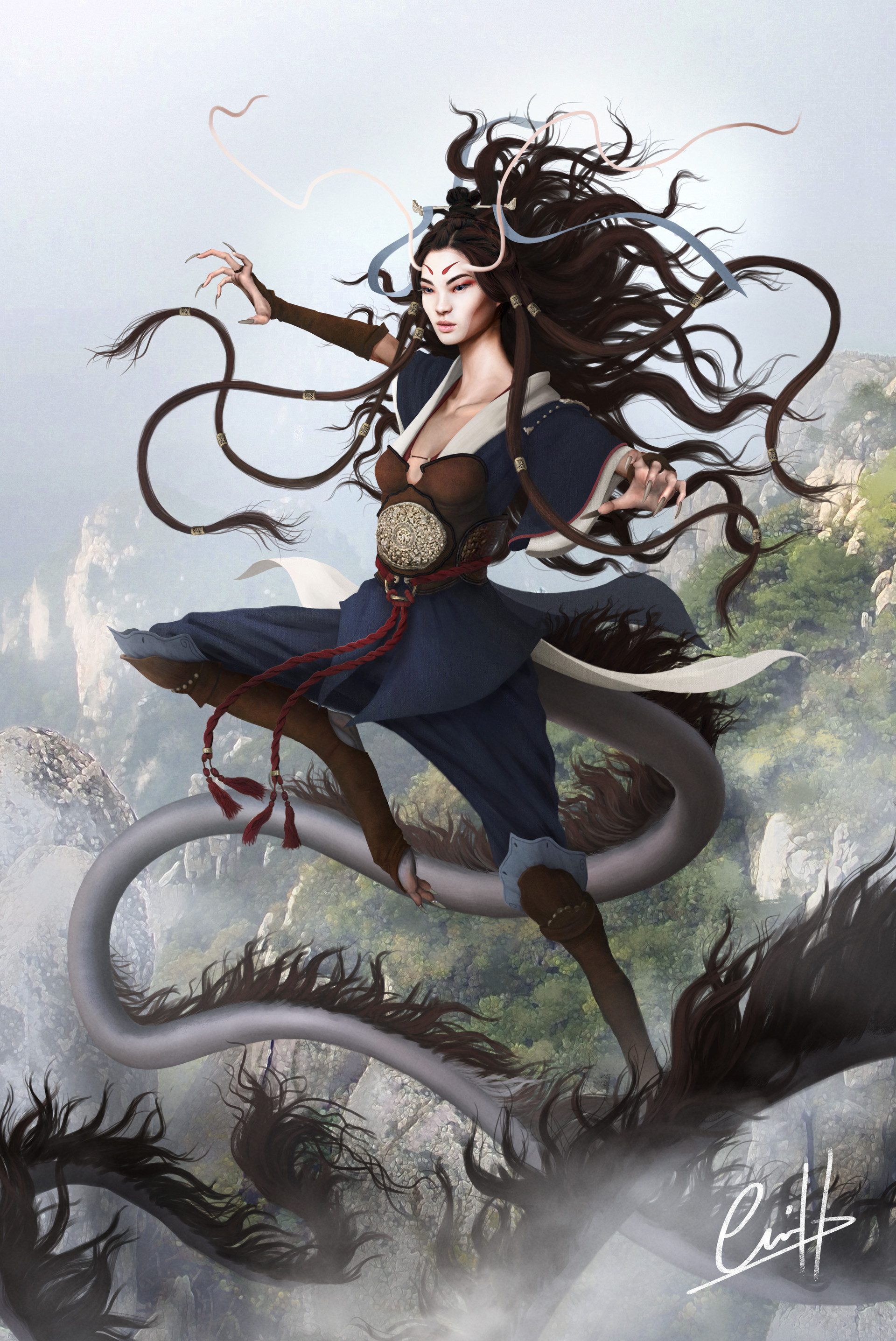 Artstation Chinese Warrior Spirit