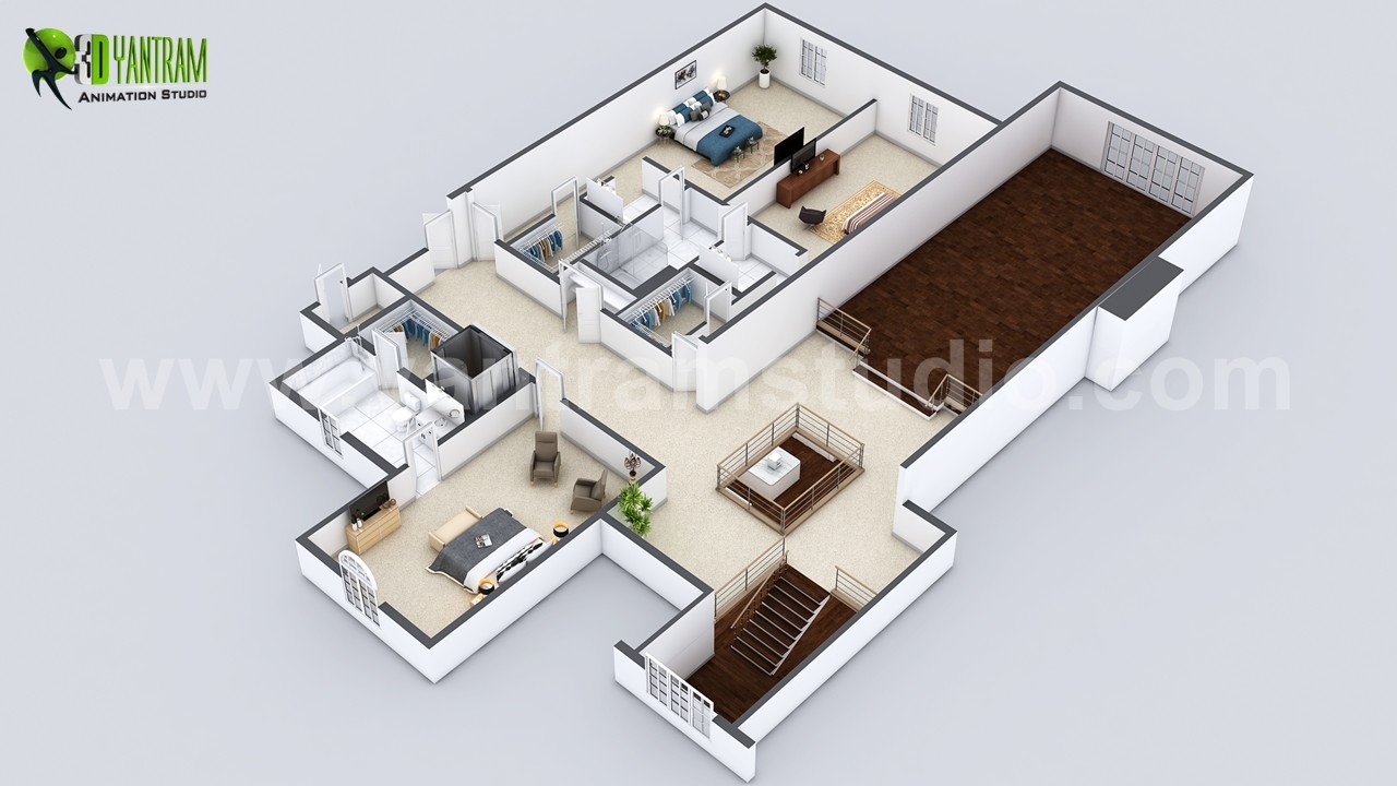 Artstation Beautiful 3d Home Virtual Floor Plan Developed By Architectural Modeling Firm London Uk Yantram Architectural Design Studio