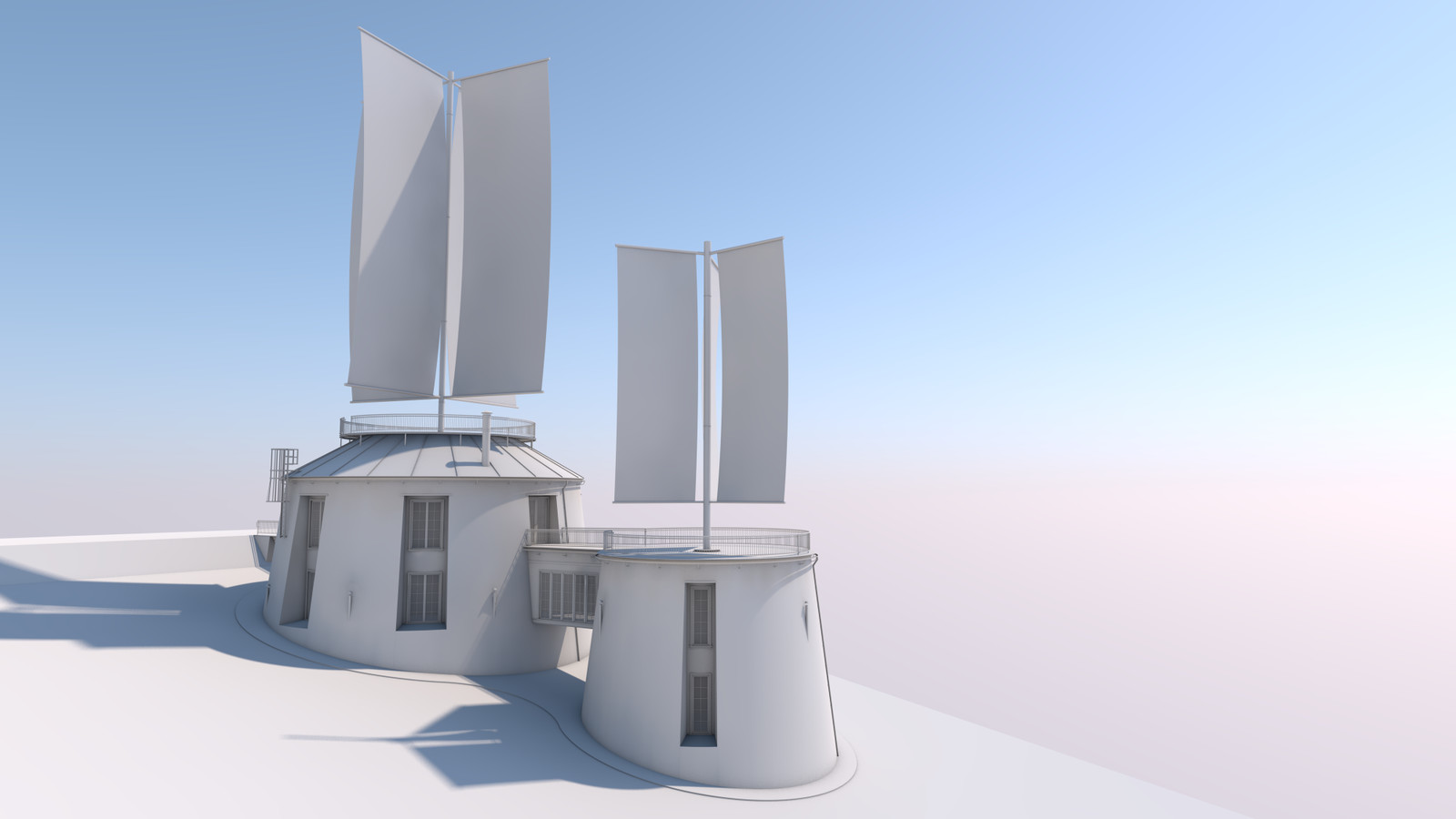 Original white model exported from ArchiCAD. 