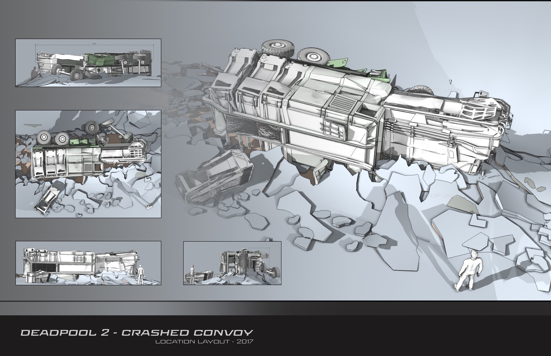 Kris Bergthorson Set Design Deadpool 2 Crashed Convoy