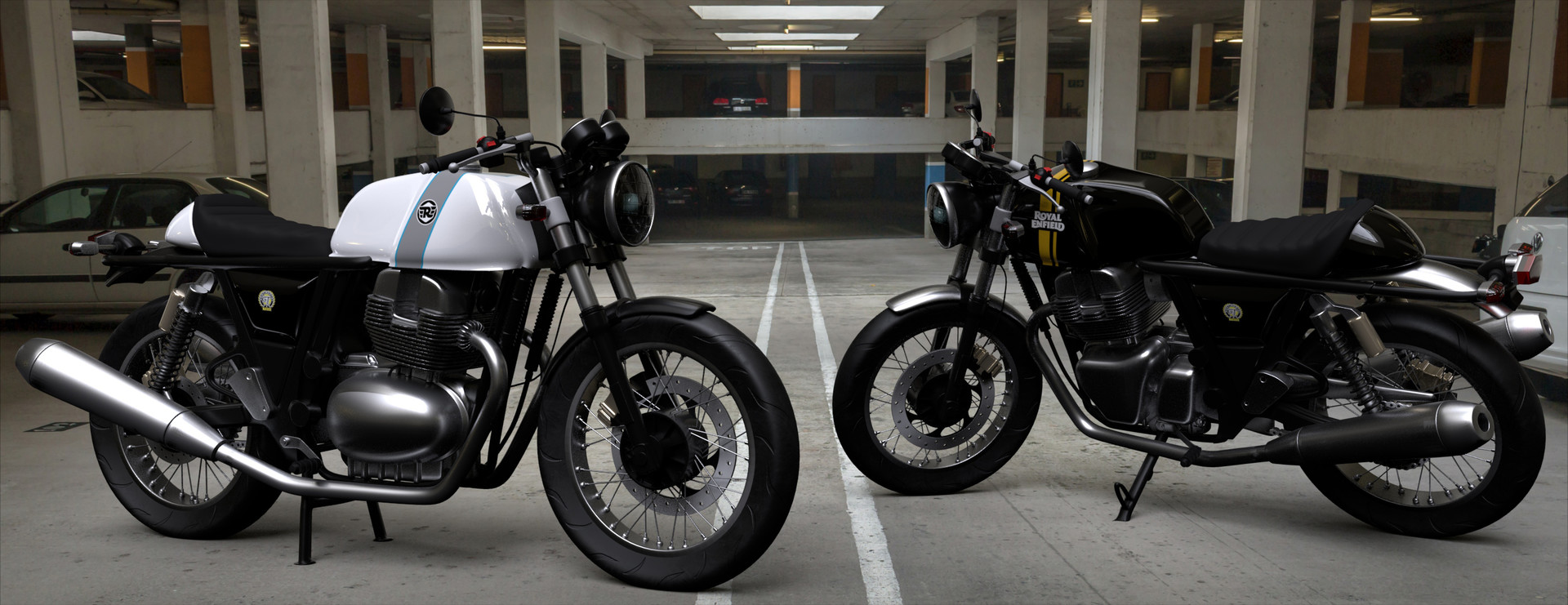 Artstation Royal Enfield Continental Gt 650 Icy Queen Black Magic Kushal Gaikwad