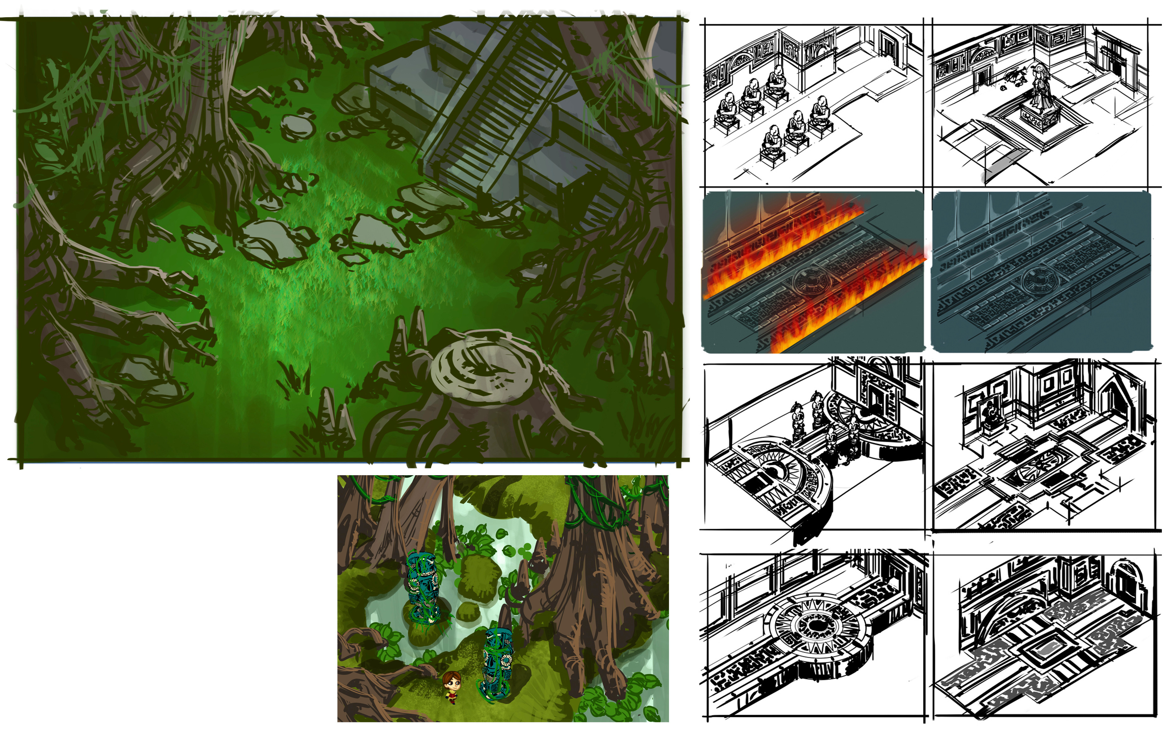 Jungle layout sketches