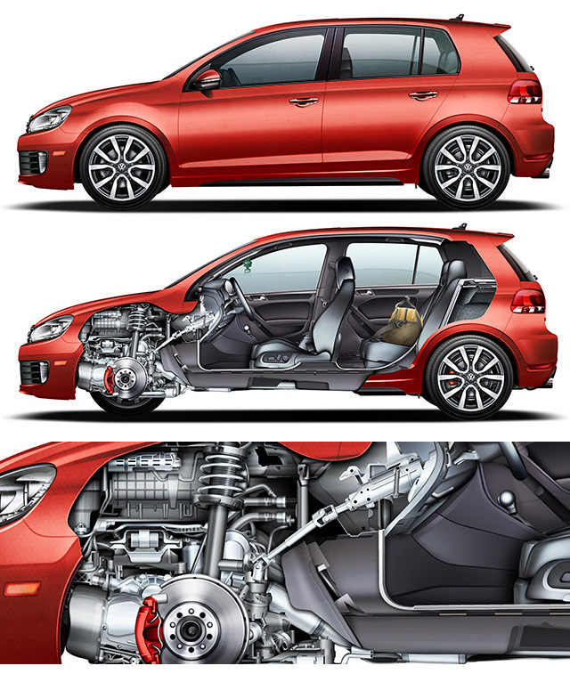 Technical Illustration For VW