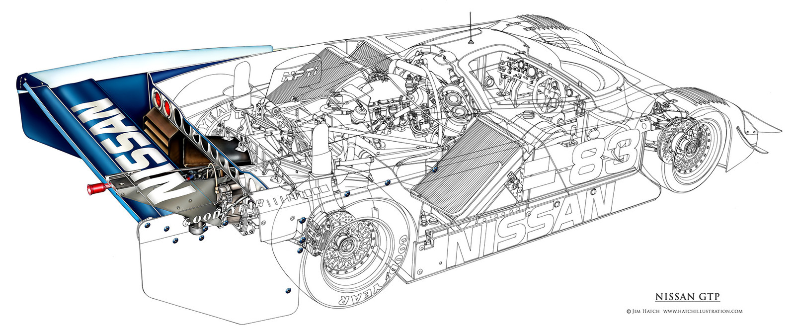 Nissan IMSA GTP Technical Illustration
