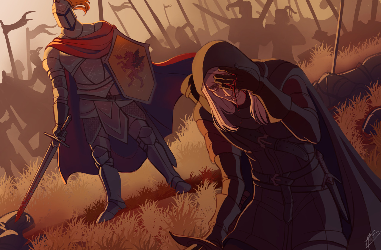 "A brother I hated"

Aegor "Bittersteel" Rivers &amp; Brynden Rivers during the Battle of Red Grass Field 