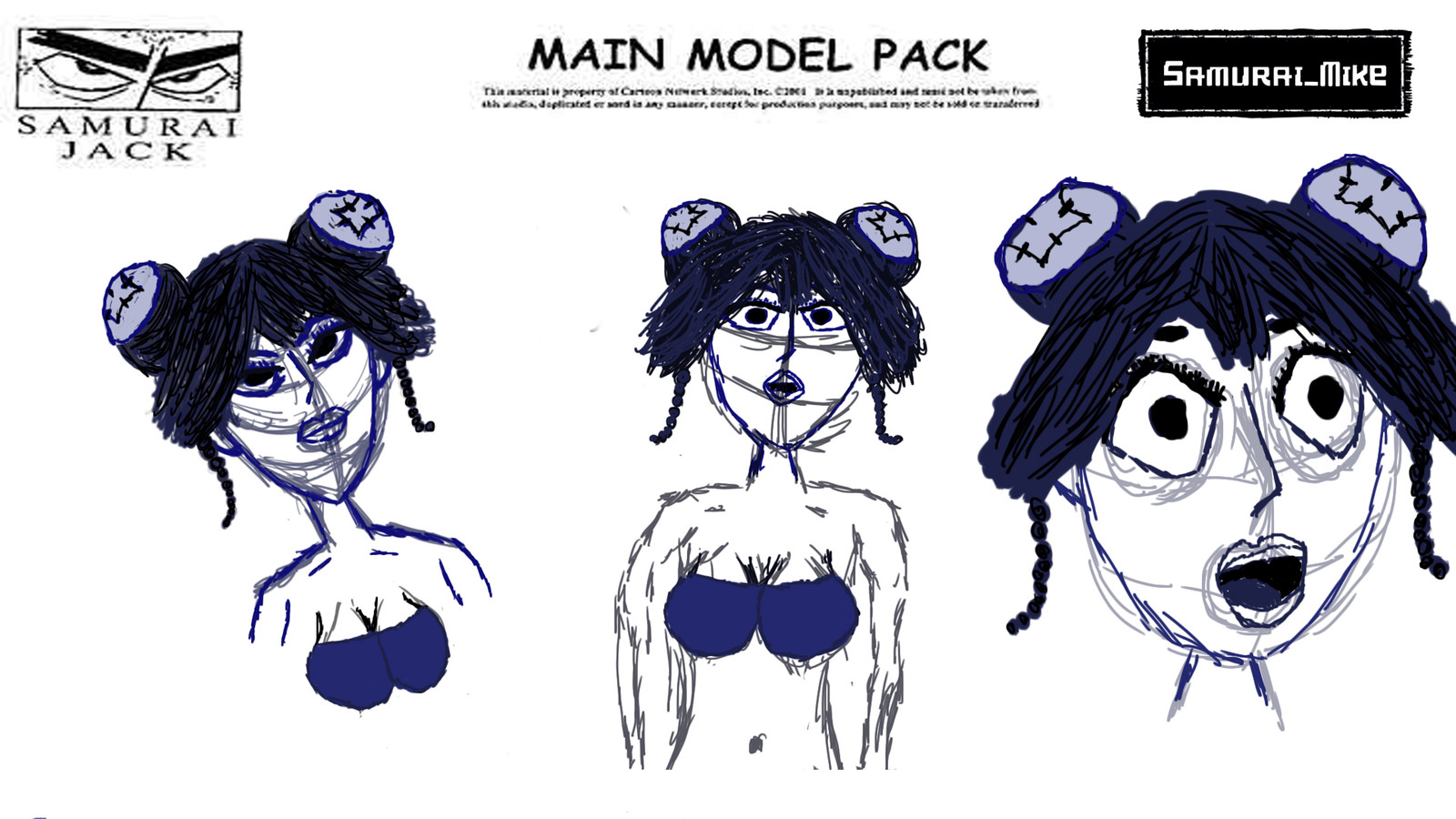 Artstation Samurai Jack Art Style Female Model 1 Samurai Mike