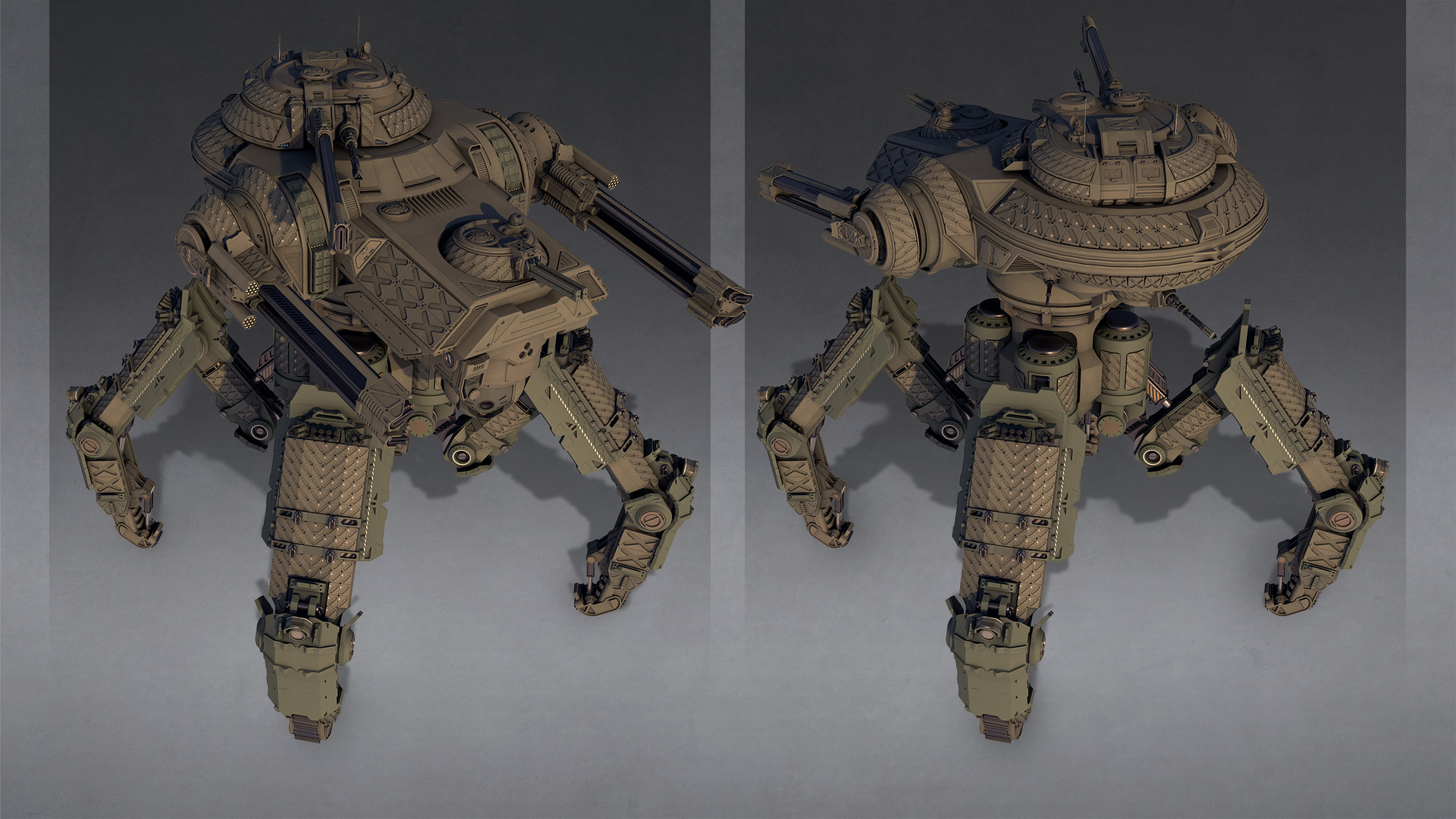 Artstation Sci Fi Military Mech Behemoth David Fesl