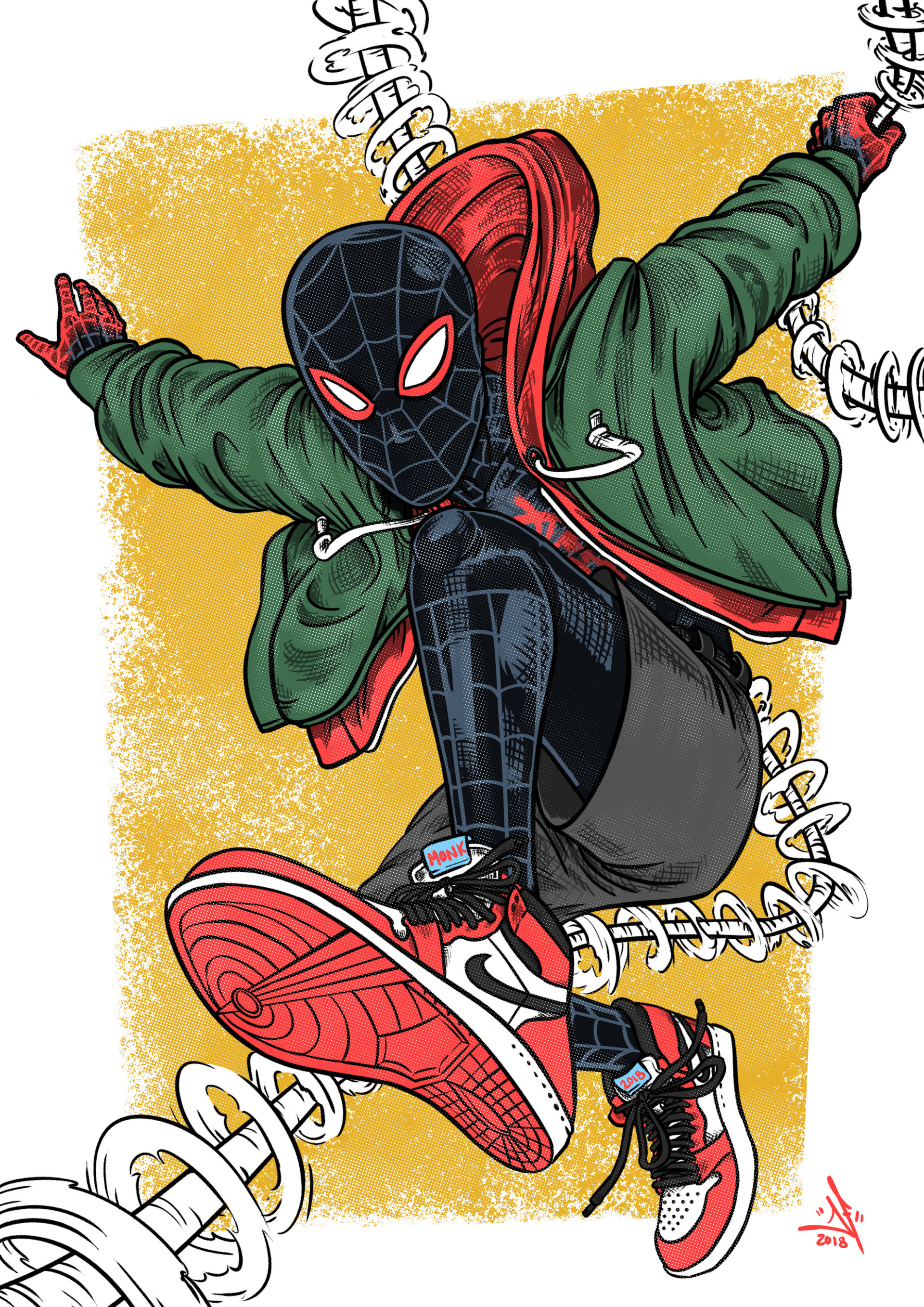 Spider man into the shop spider verse drawing