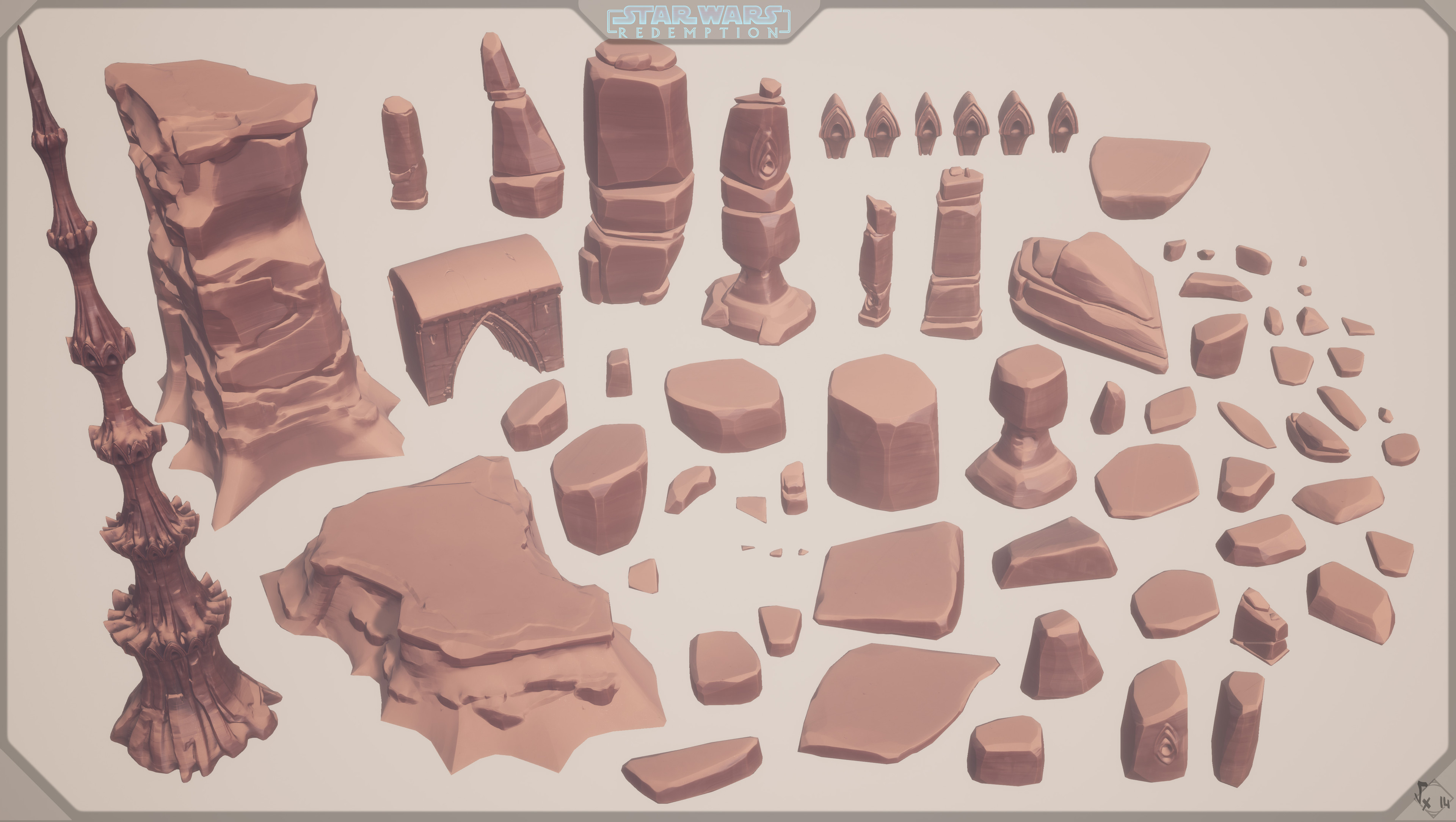 All assets used for Geonosis environment