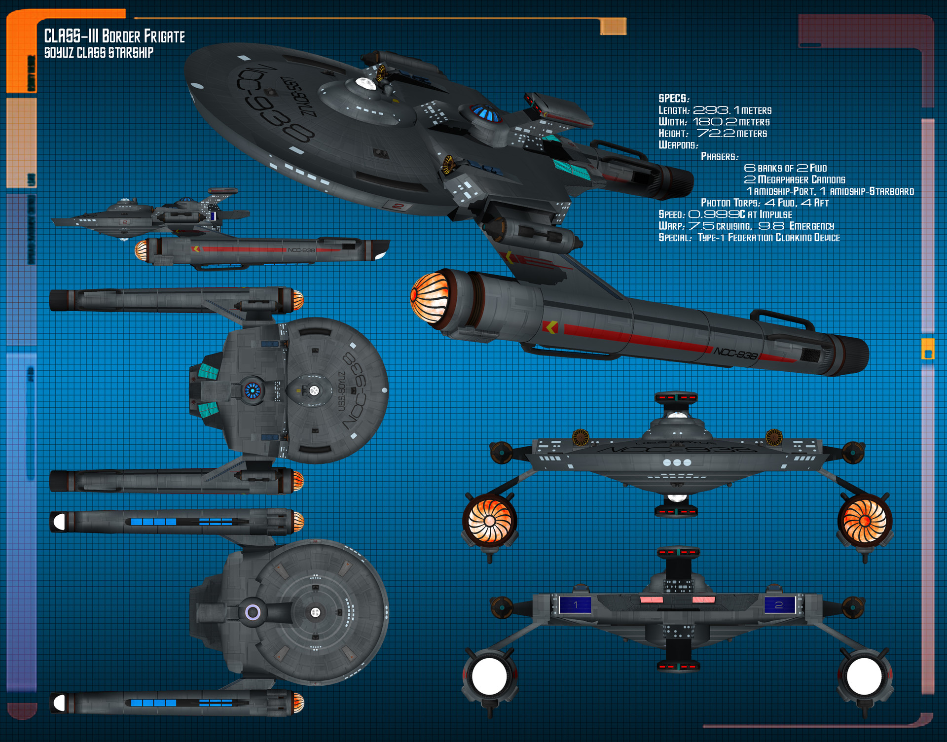 ArtStation - USS Soyuz class Border Frigate