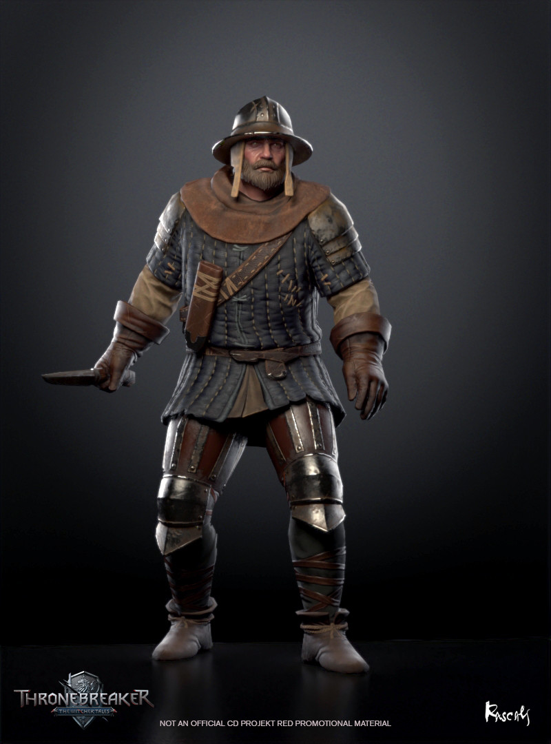 This nameless Bandit appears in CD PROJEKT'S Thronebreaker as a common enemy, complementing the more distinct cast.
