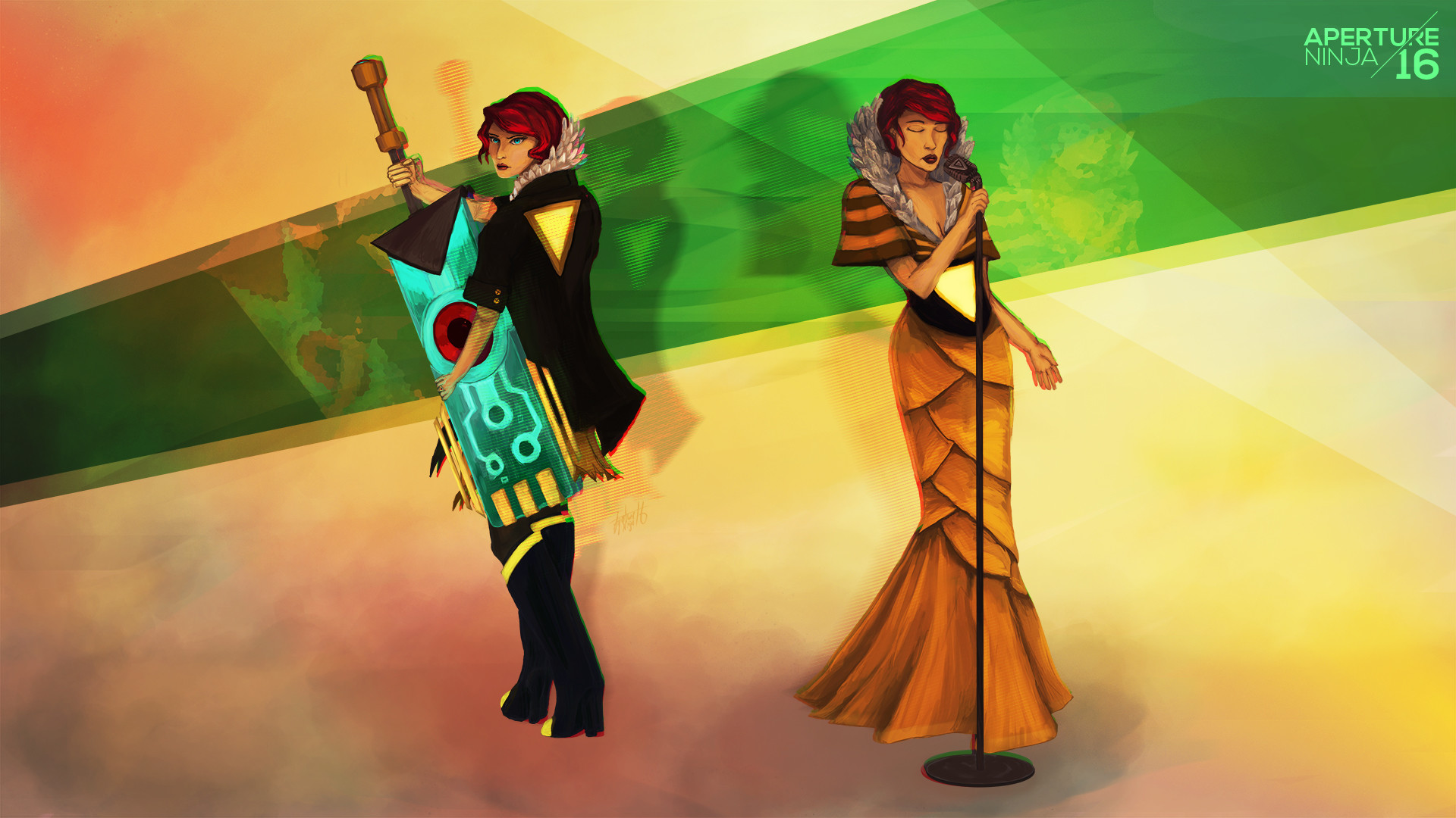 Artstation Transistor S Red X2 Raymond Wu