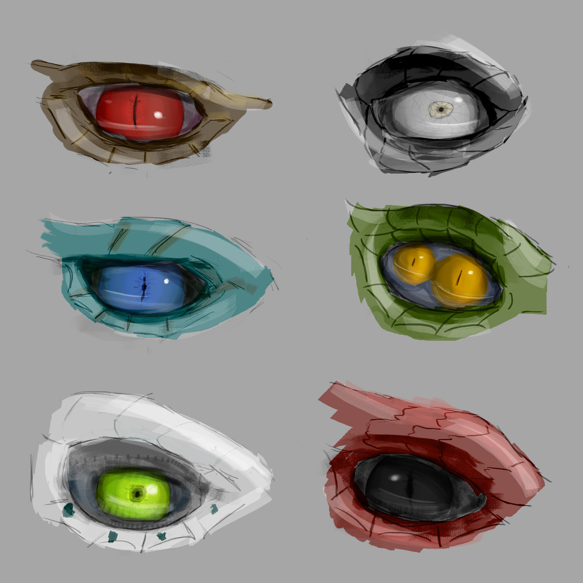 Josef Bartoň  Dragon eye sketches