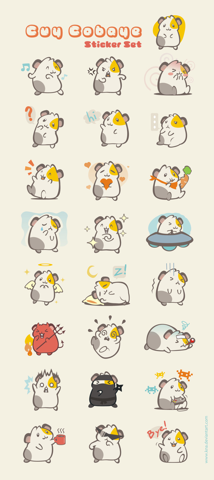 Cuy Cobaye Sticker Set