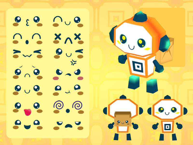Tito  el paquetito expressions! ( the back of the character) made as a character for a game made at the Global Game Jam Córdoba in 2018