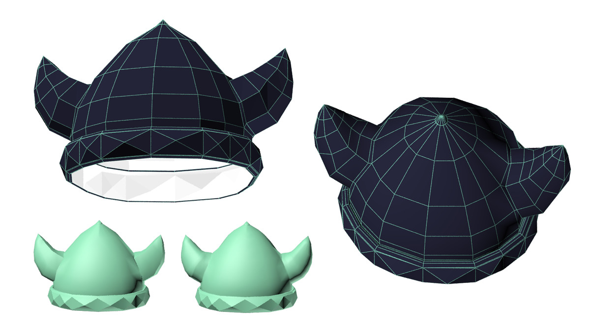 non textured viking hat low poly , made for Moonlighting S.A.