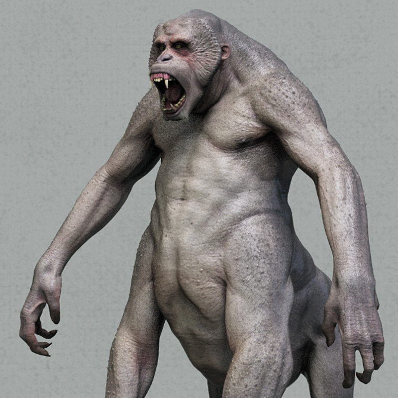 primate warrior - 3d renders