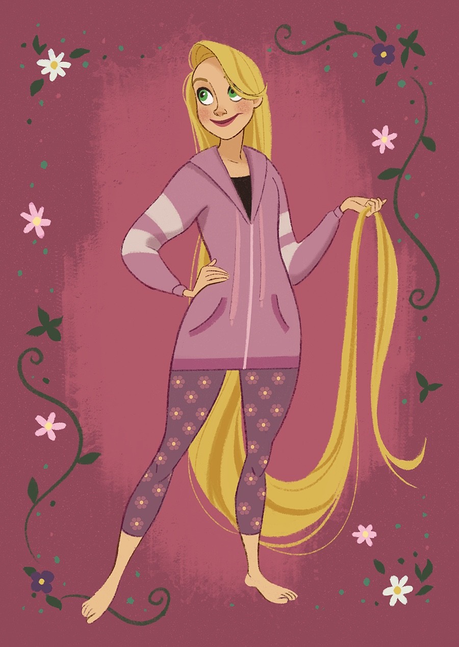 Artstation Casual Rapunzel Annamated
