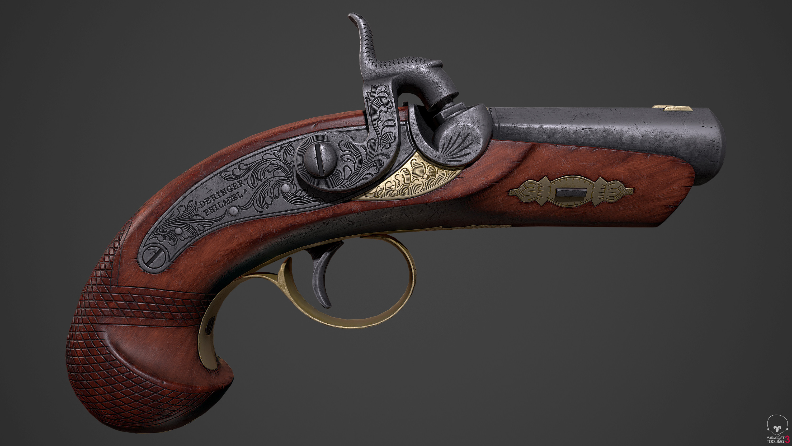 競売 - ArtStation Philadelphia Pistol Deringer トイガン
