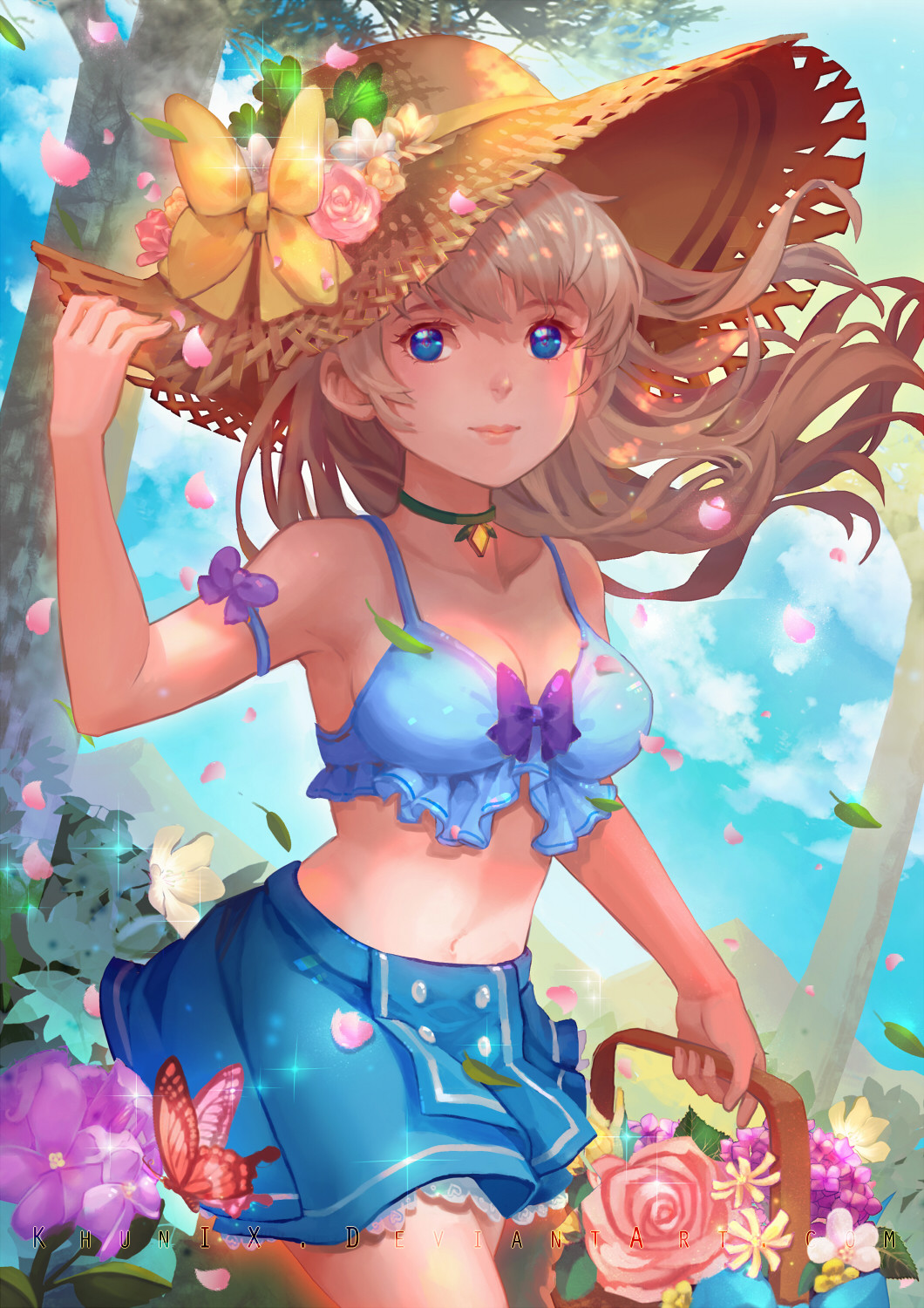 Add final lighting, petals and effect,  anatomy adjust ,Finished Artwork!