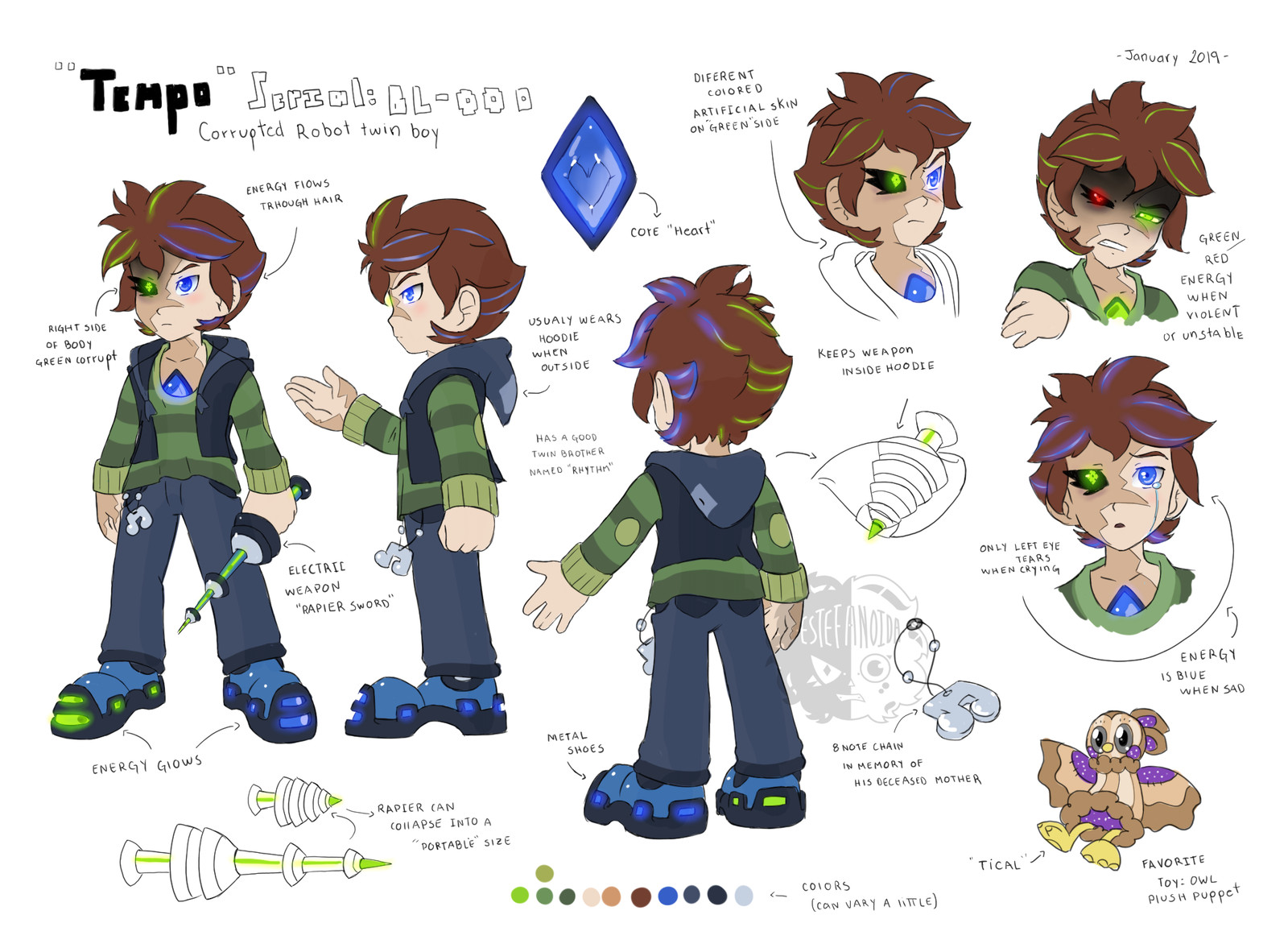 Artstation Tempo Character Reference Sheet Estefania