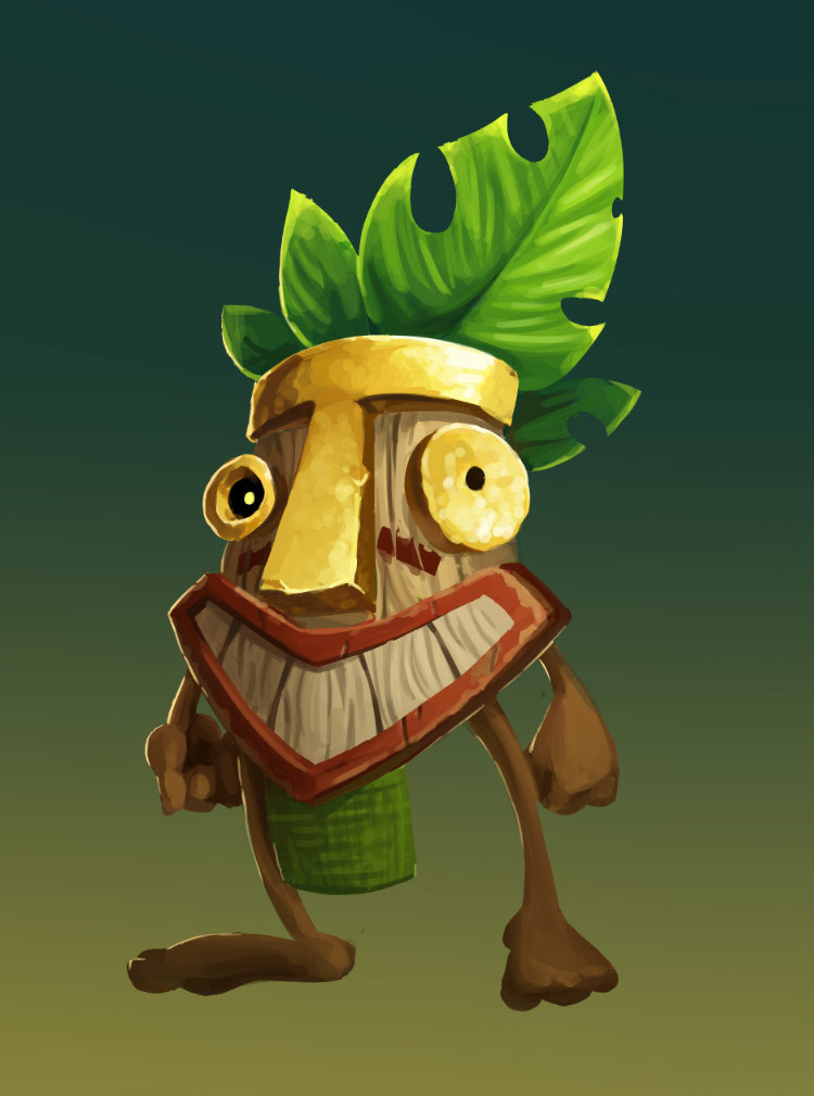 Artstation Tiki Character Animation School Project Benedicte Vieux