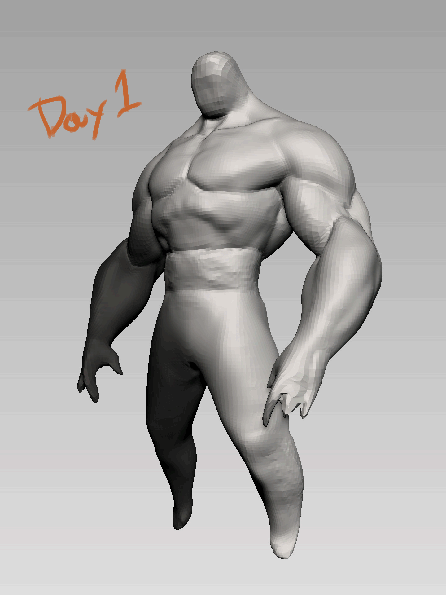 ↑ 17 Days sculpting process