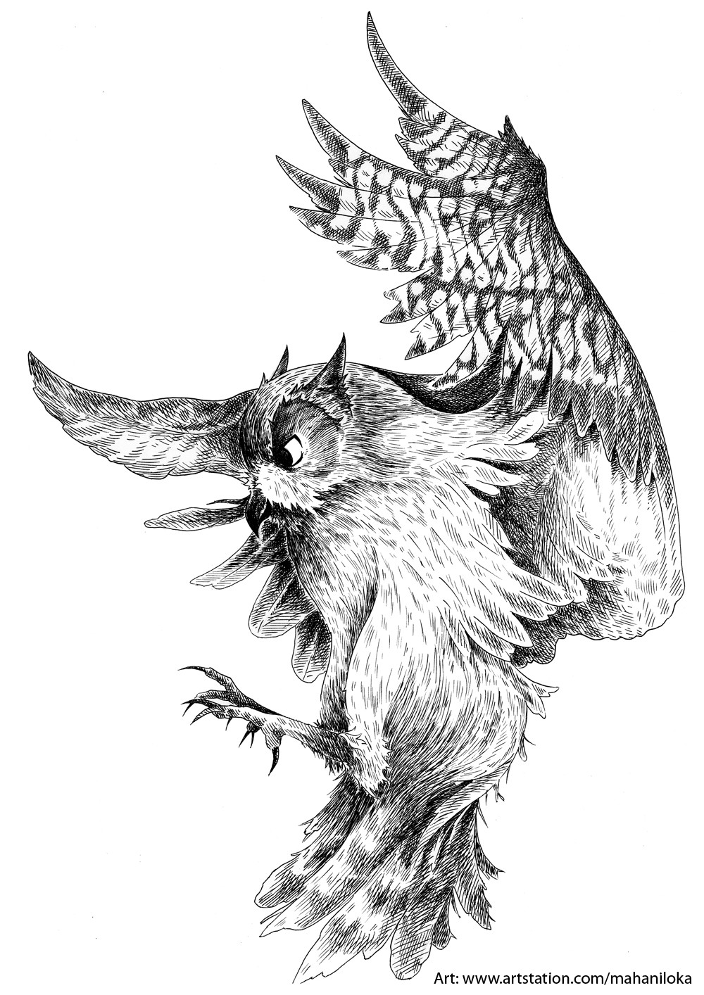 Artstation Black And White Maha Niloka