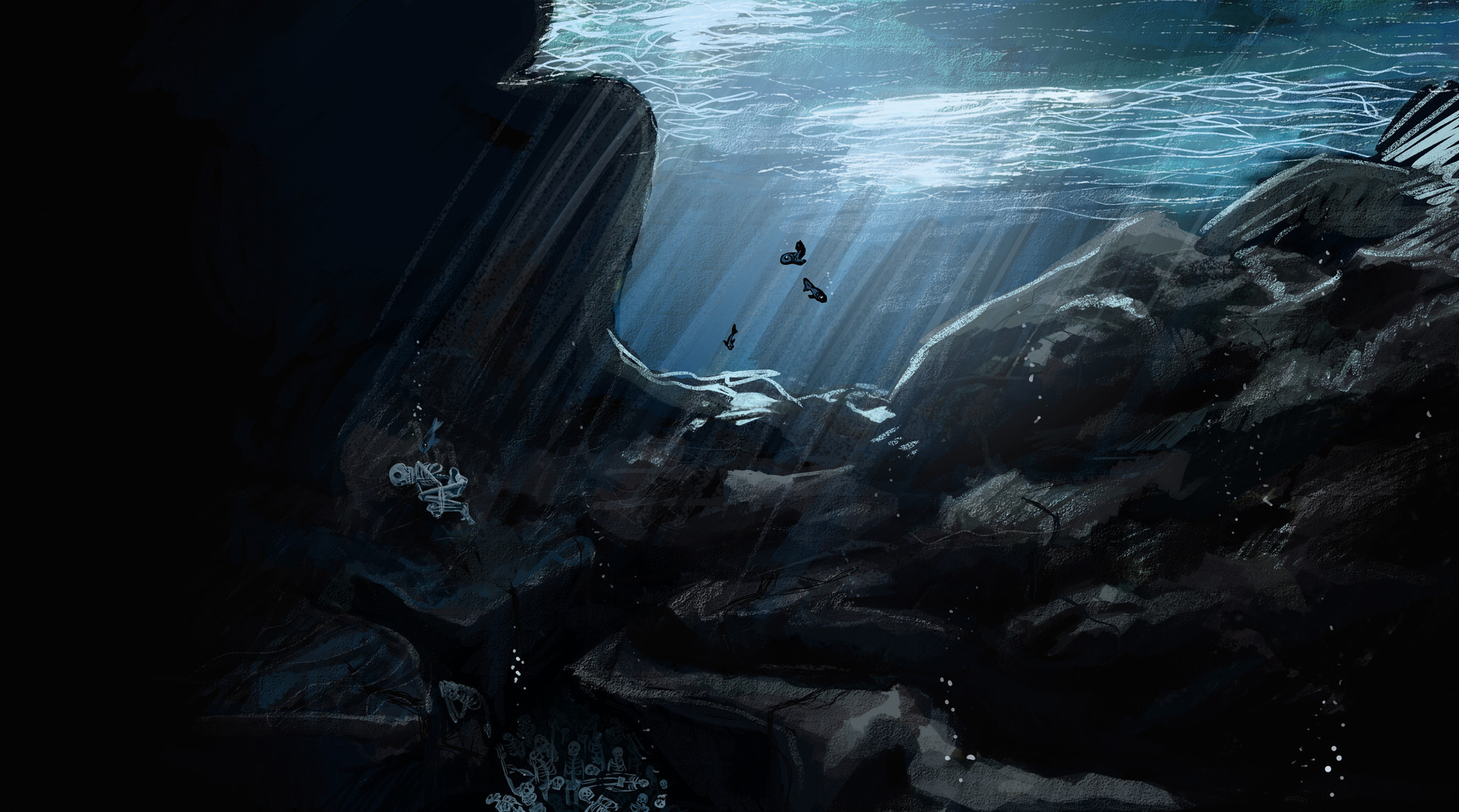 ArtStation - alone underwater