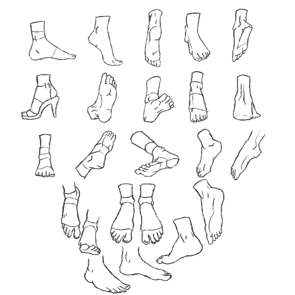 How to Draw Anime Feet - Easy Step by Step Tutorial