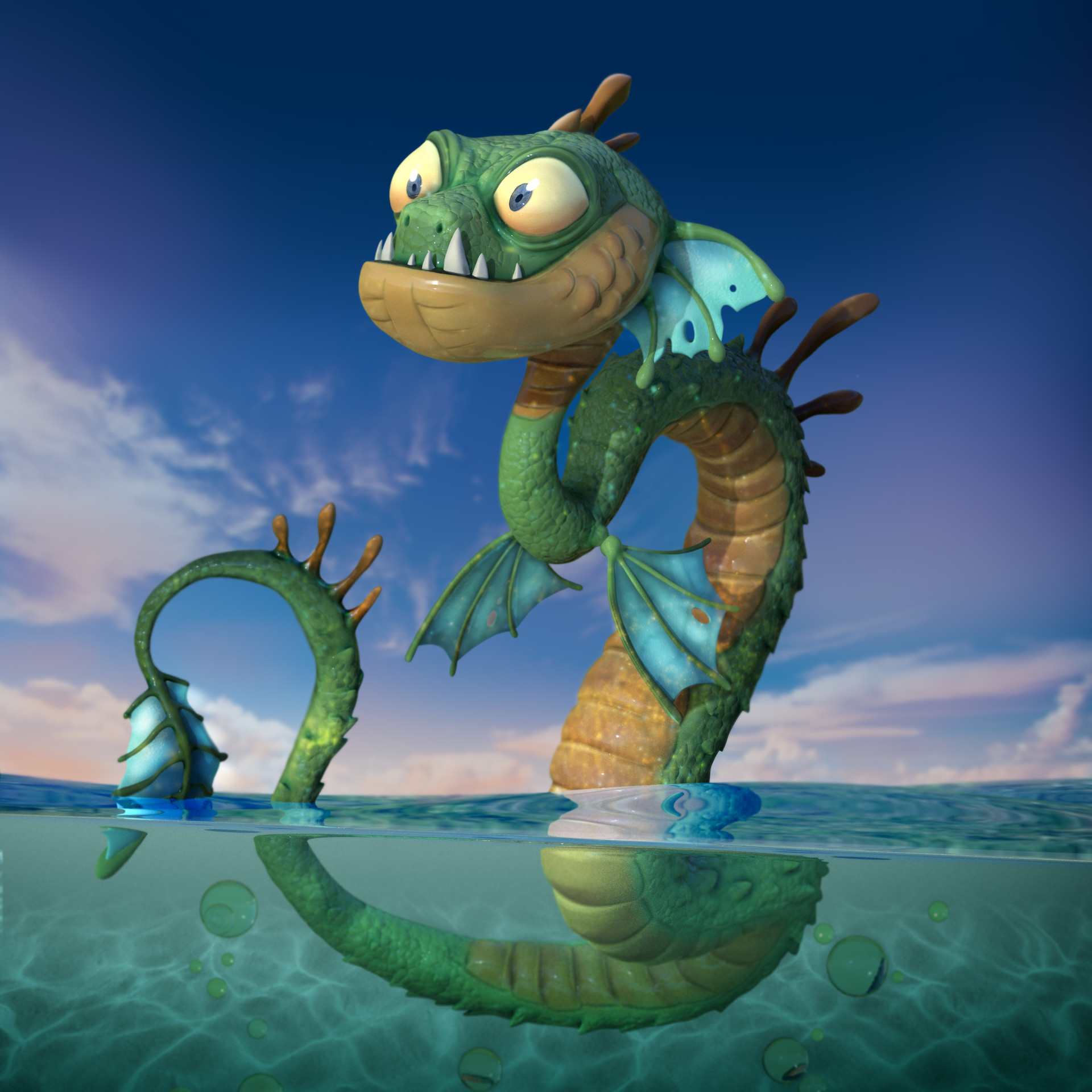 ArtStation - Sea Snake 3D