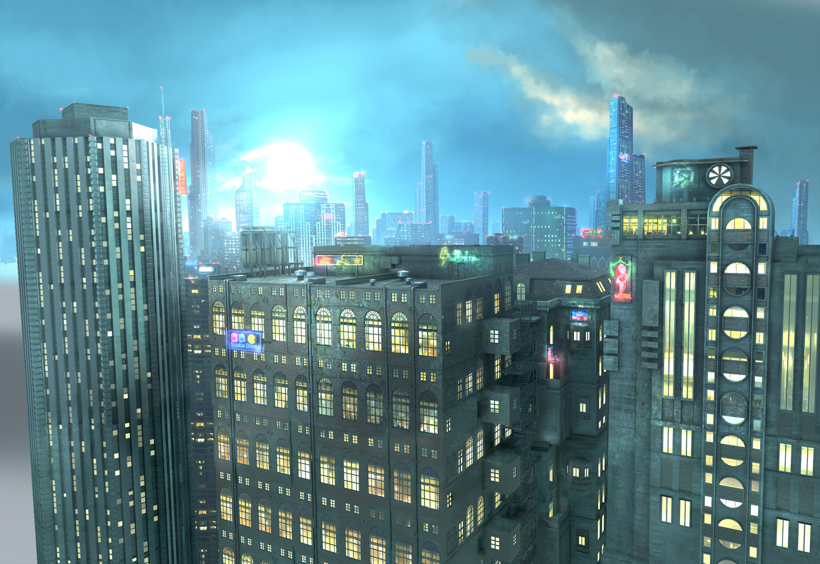 final city backdrop