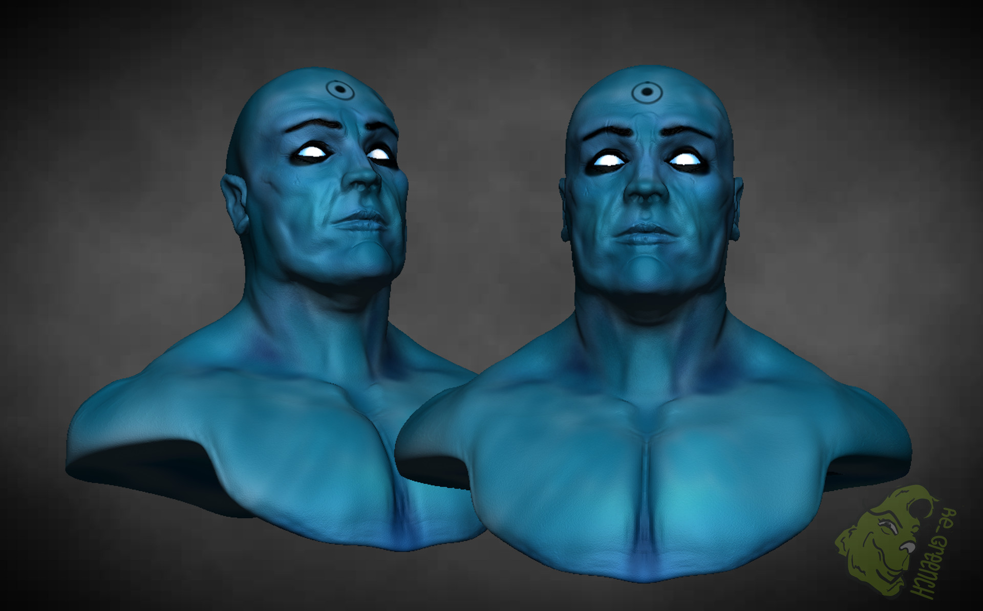 Artstation Dr Manhattan Sculpt Daniil Re Greench