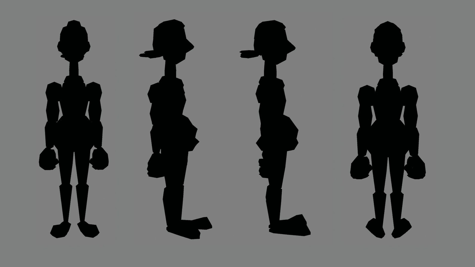 The I.T. blockout with primitives.