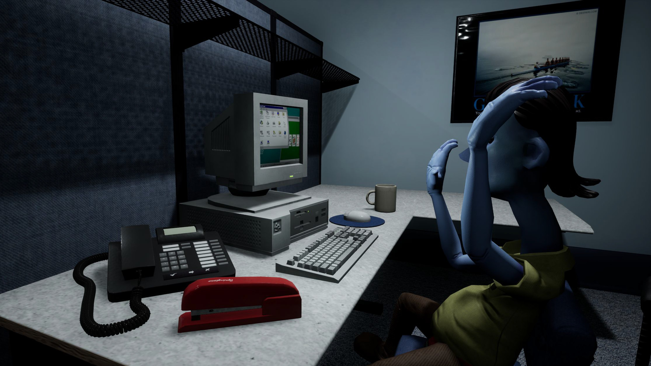 The I.T. guy slapping away at his keyboard.