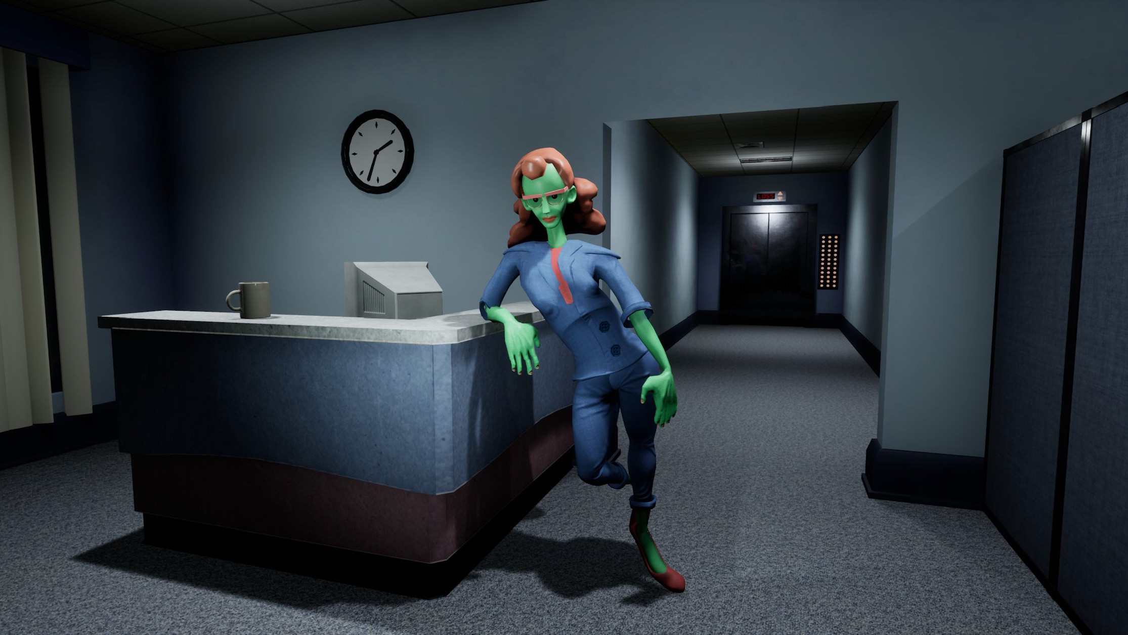 The Secretary character.