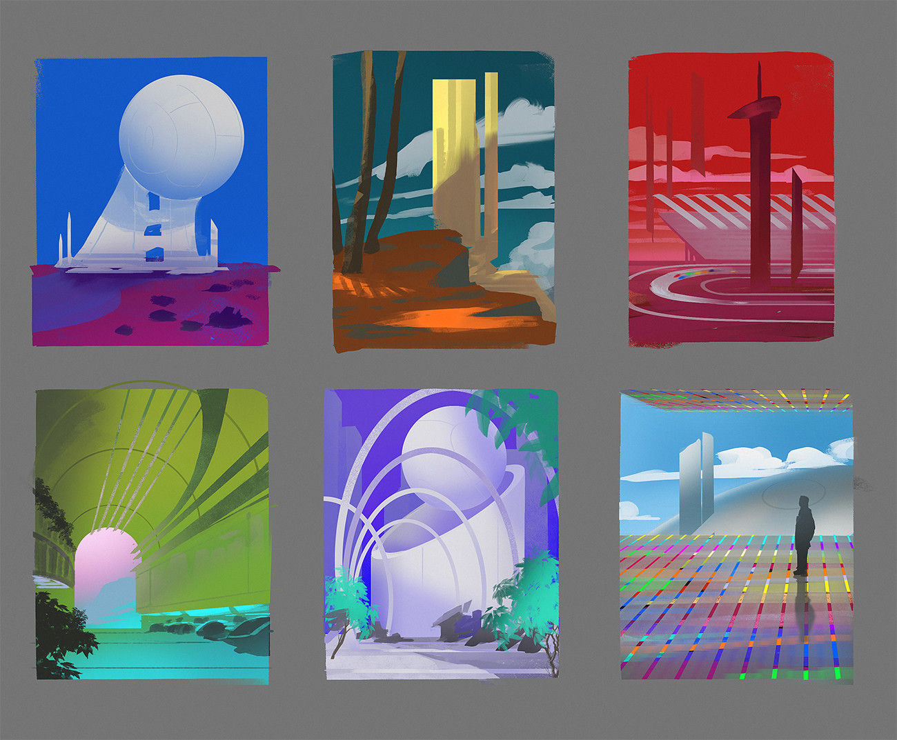 Thumbnails for project Canterbury scifi themed level.