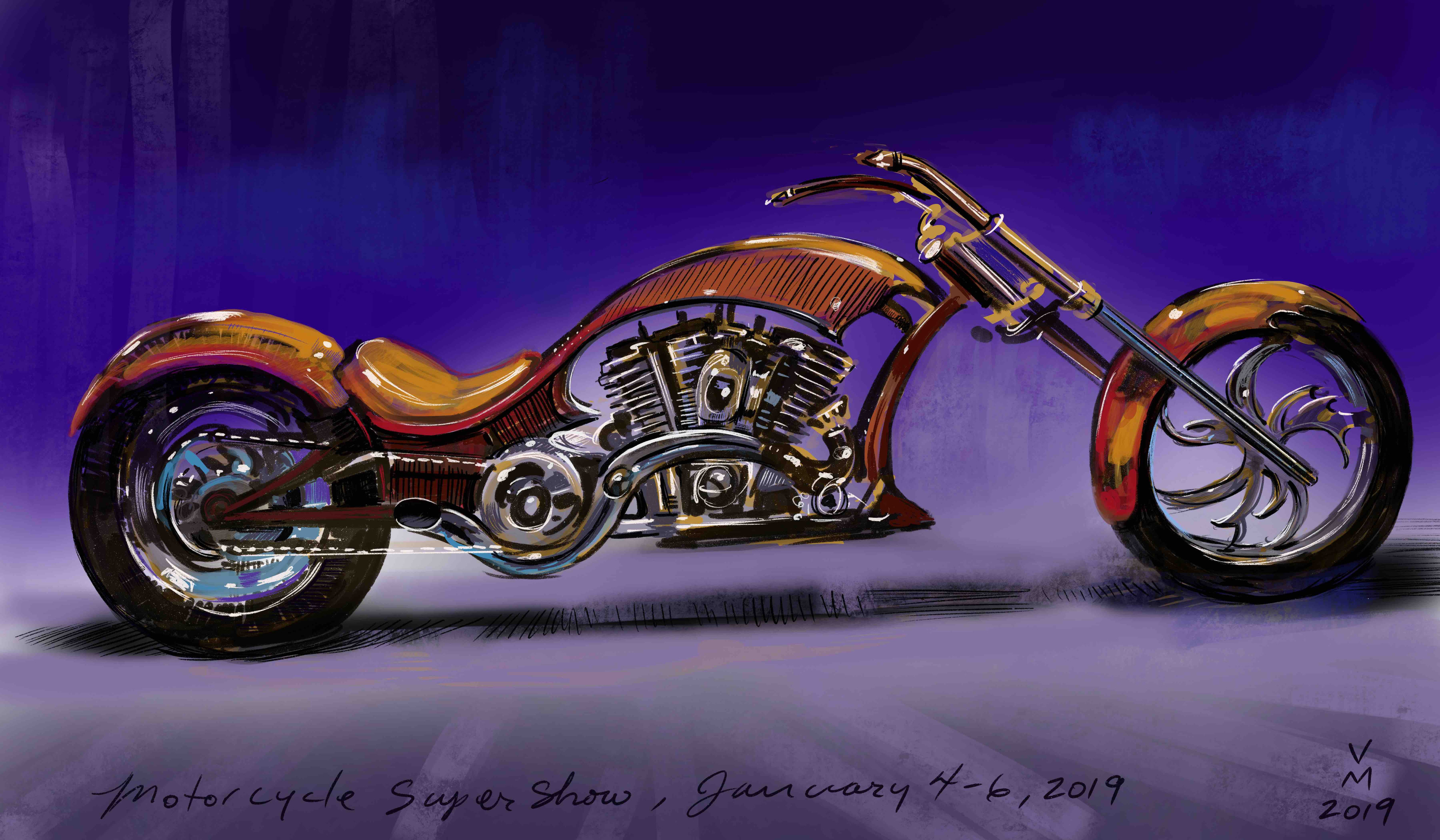 Vehicle design for Motorcycle Super Show 