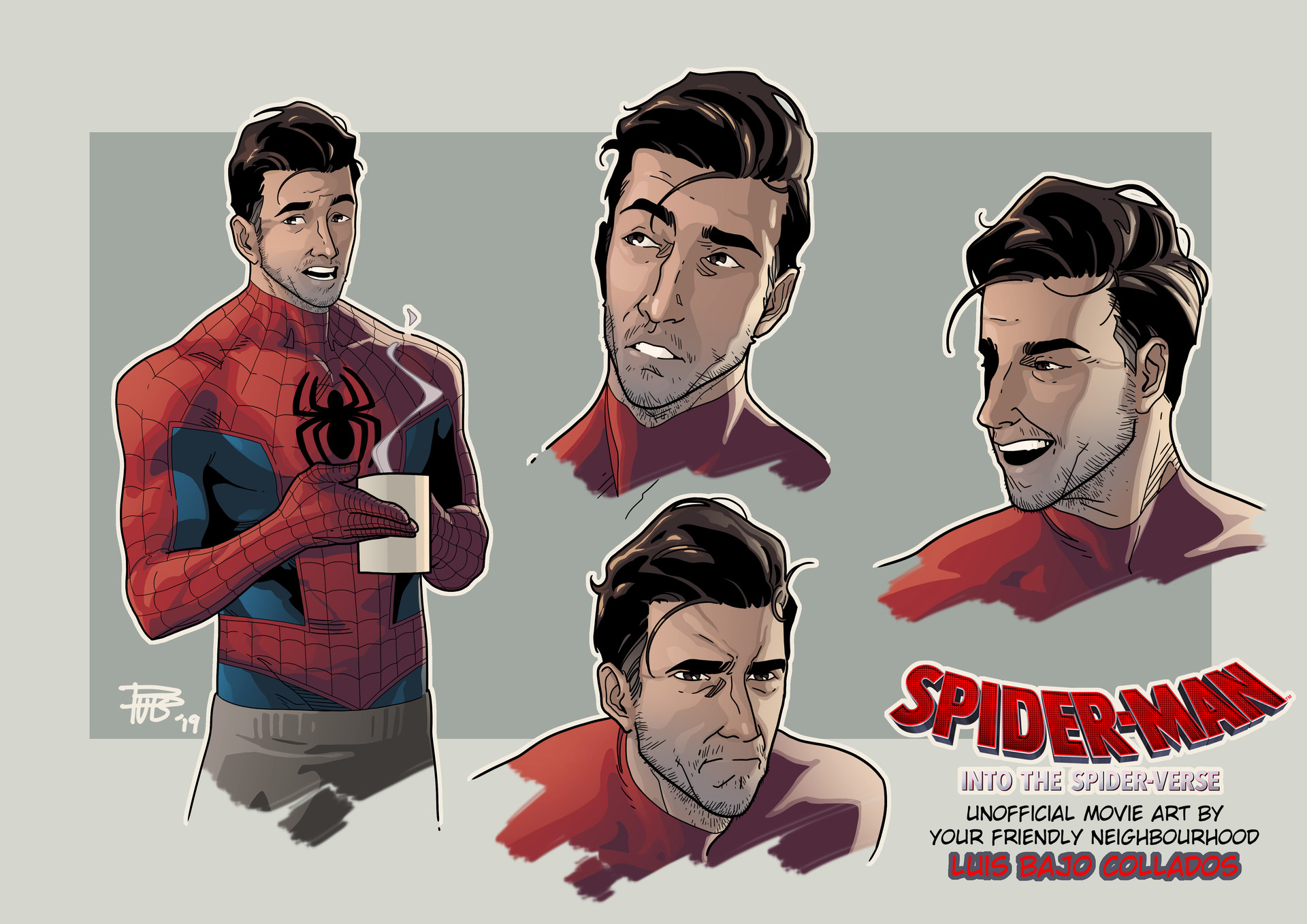 Luis Bajo Collados PETER B. PARKER Spider man Into The Spiderverse