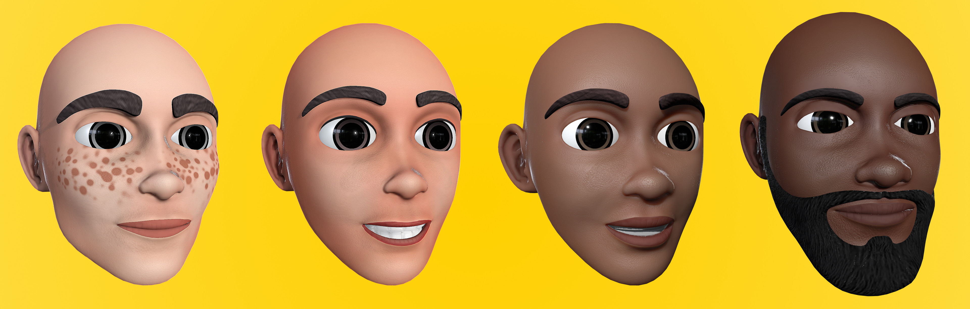 Designed customizable facial features  facial features and changes of different color values in application.
