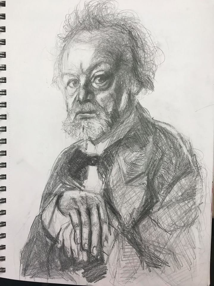 old man study