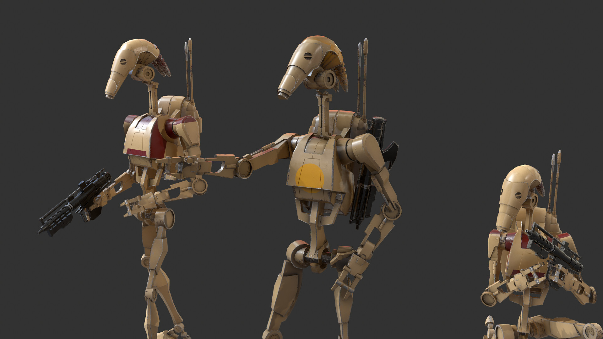 Artstation Squad Of B1 Series Battle Droids Maksym Zasimuk