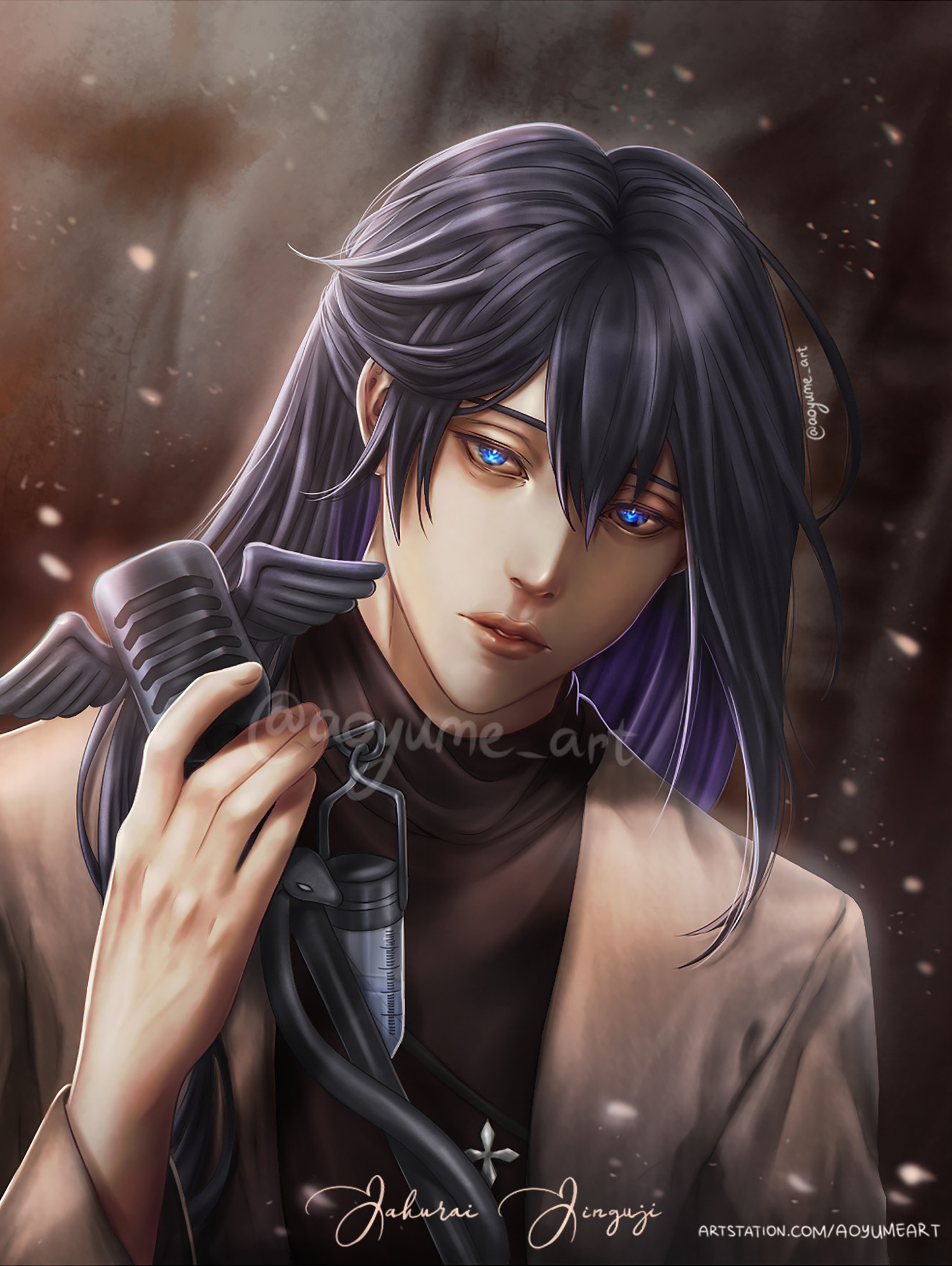 Aoyume Art Jakurai Jinguji Fanart ヒプノシスマイク