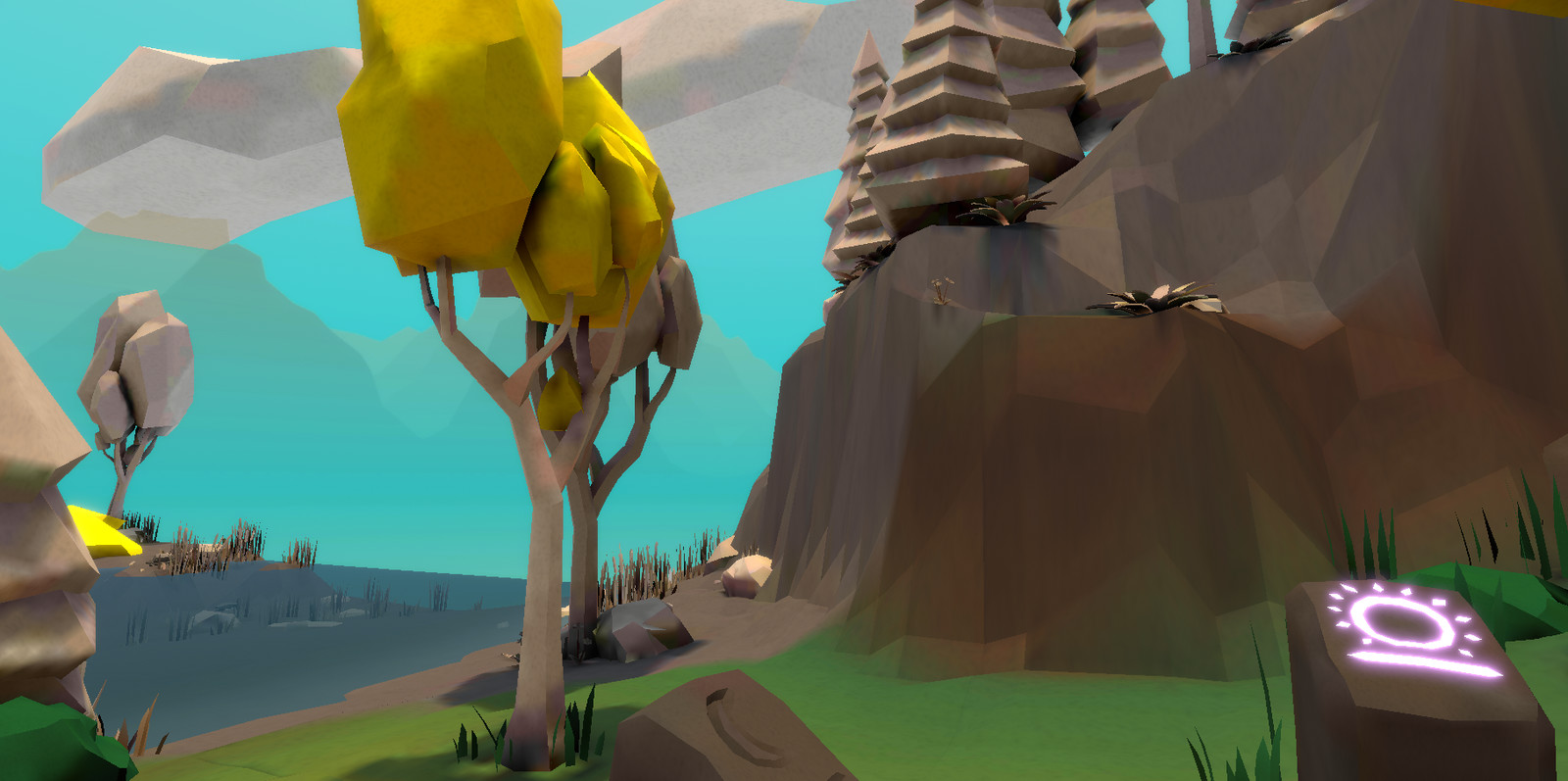 Adjusting time of day changes sound effects, extinguishes the campfire/torches, and turns on/off light sources such as the lantern on the dock.